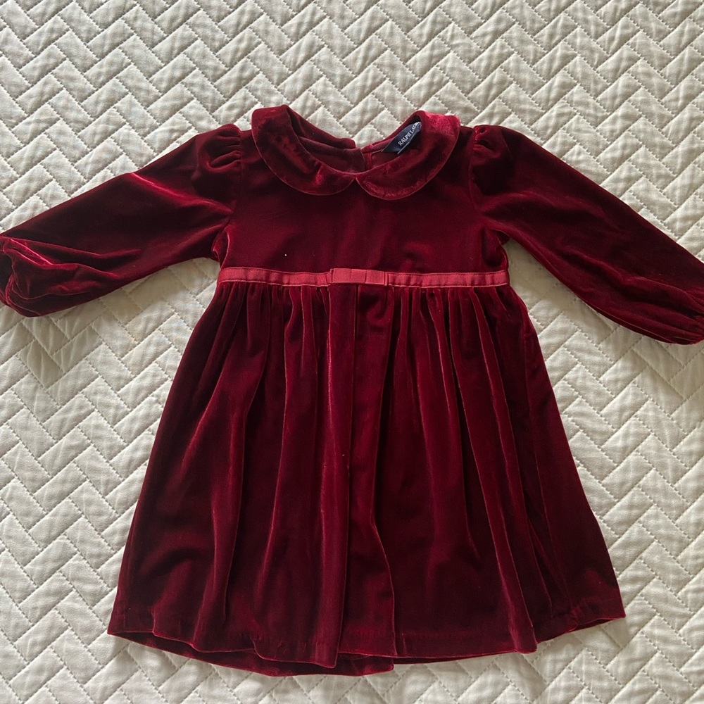 Beautiful crimson Ralph Lauren red velvet dress
